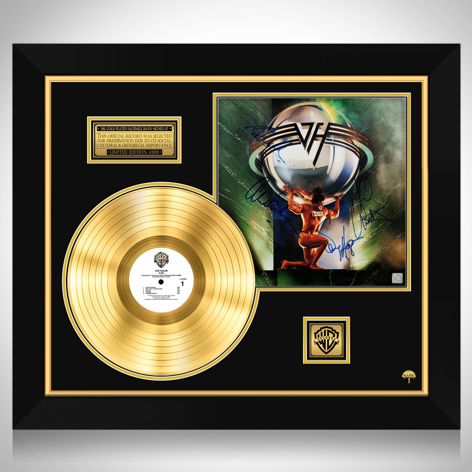 Van Halen 5150 Gold LP Limited Signature Edition Custom Frame | RARE-T