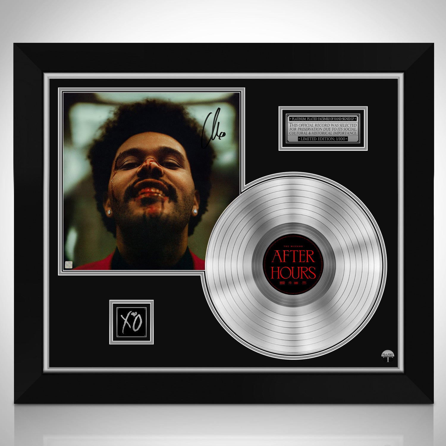 The Weeknd After Hours Platinum LP Limited Signature Edition Custom Frame