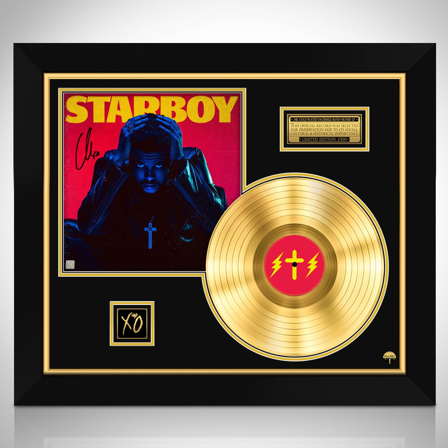The Starboy Gold LP Limited Signature Edition Custom Frame | RARE-T