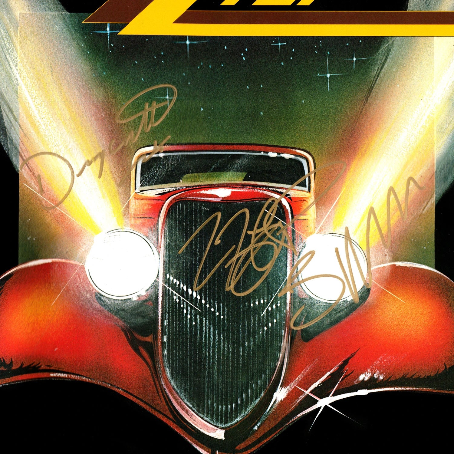 ZZ Top - Eliminator Gold LP Limited Signature Edition Custom Frame | RARE-T